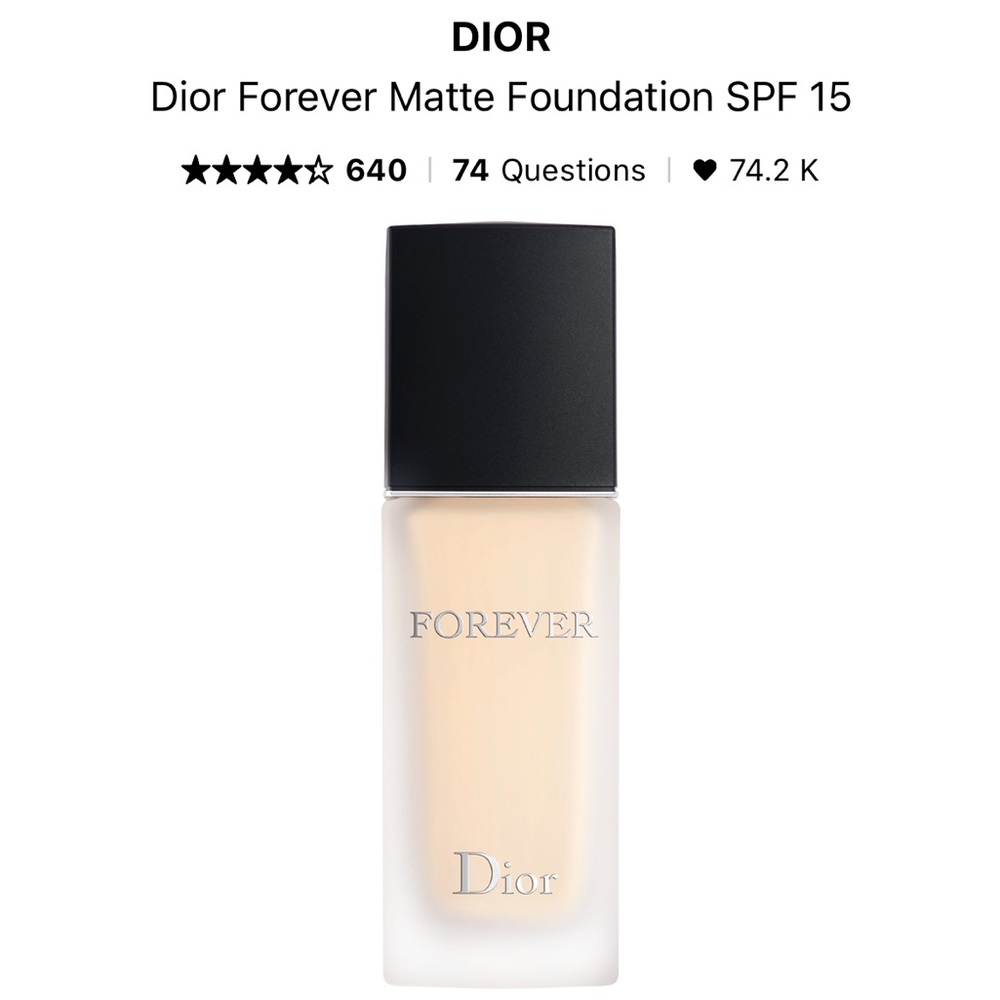 Dior Forever Matte Foundation
